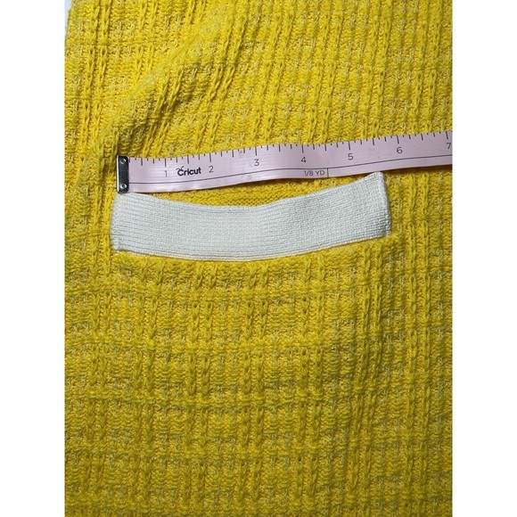 FREE ASSEMBLY WOMENS YELLOW KNIT MINI DRESS SCALLOPED TRIM Size XL - Picture 11 of 14